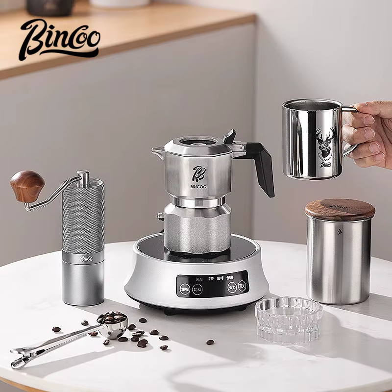 Bincoo trois vannes 316 acier inoxydable moka Pot 3.0pa concentré italien Extraction cafetière ménage
