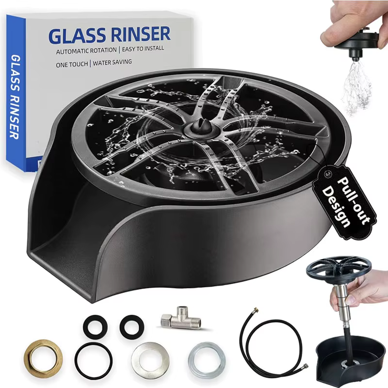 Rinceuse en verre pour évier de cuisine