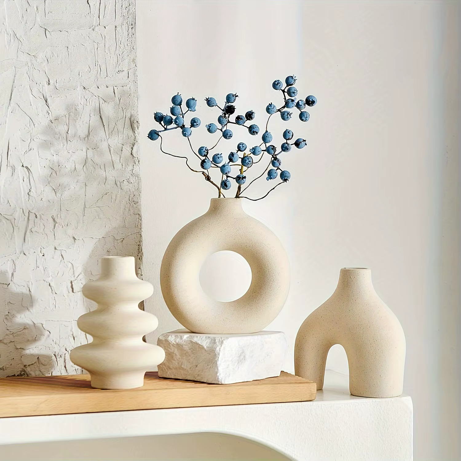 Ensemble de vase en céramique bohème