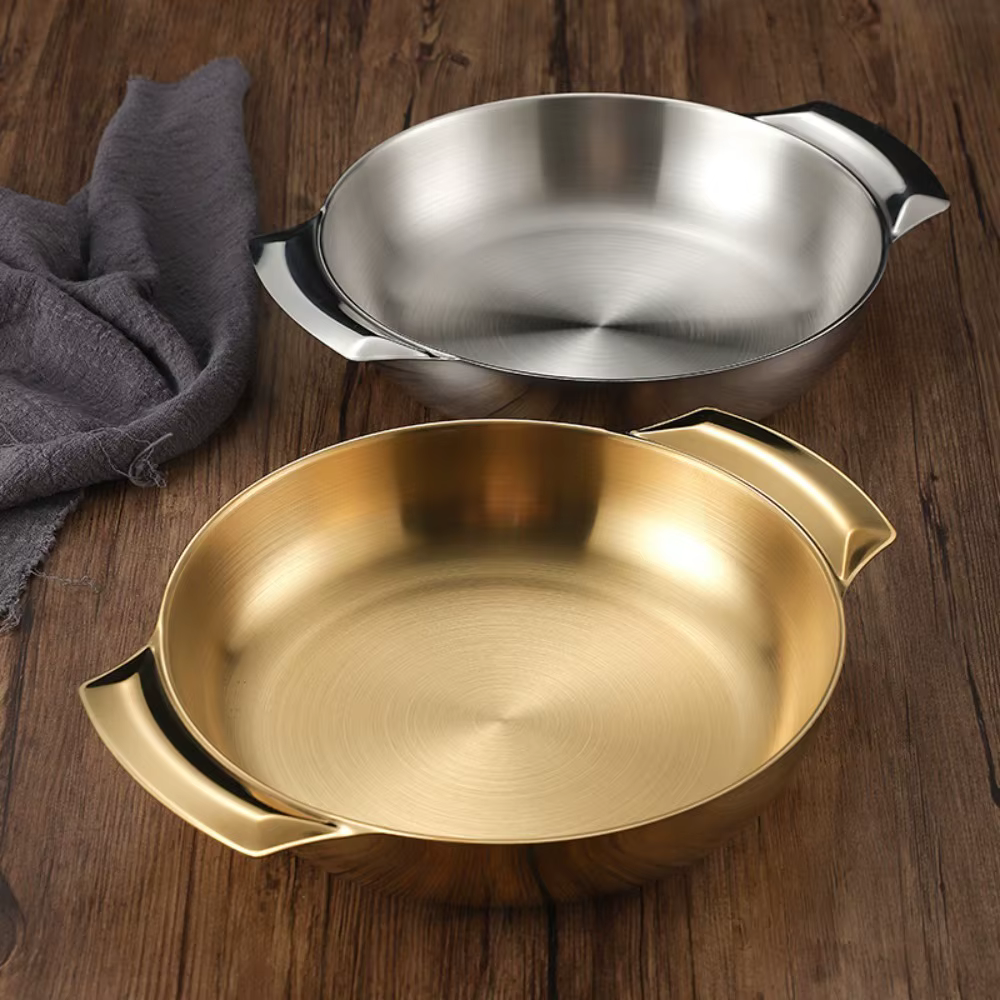 Assiettes à collation en acier inoxydable