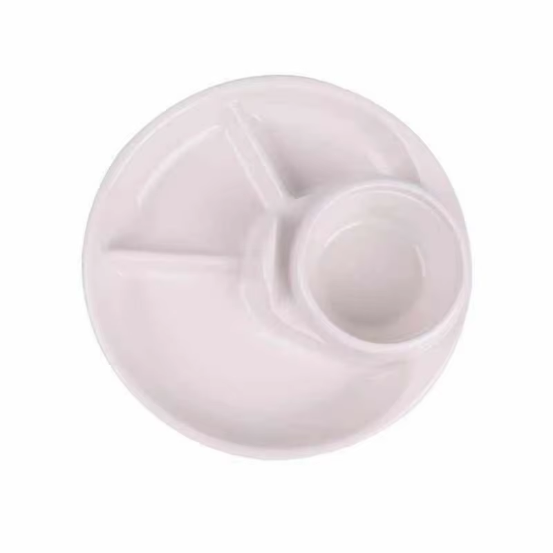 Assiette divisée pour petit déjeuner de 21cm
