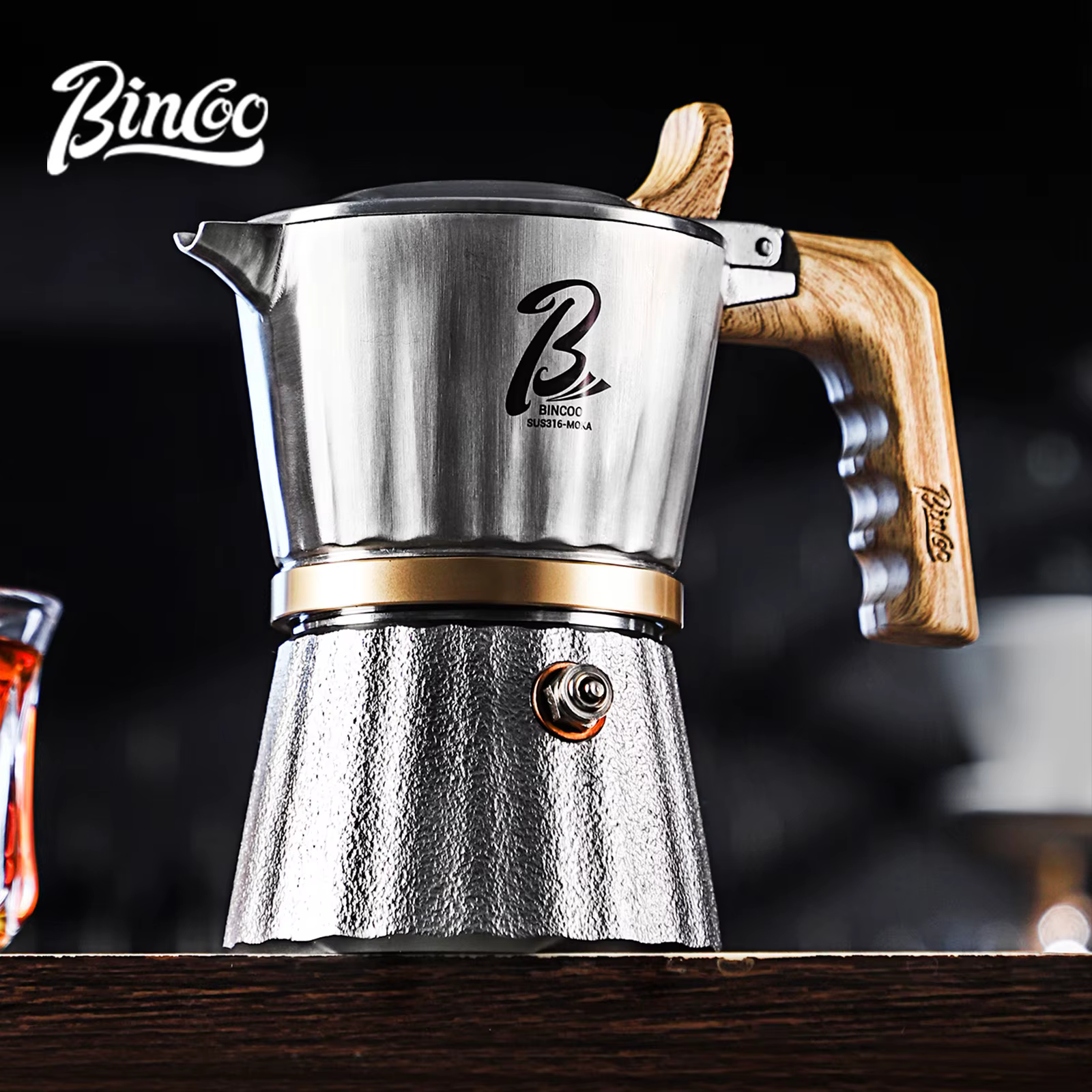 Bincoo Pot Moka à trois vannes