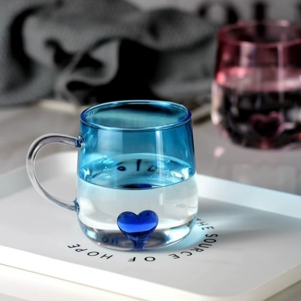 Nouvelle tasse en verre transparent dégradé