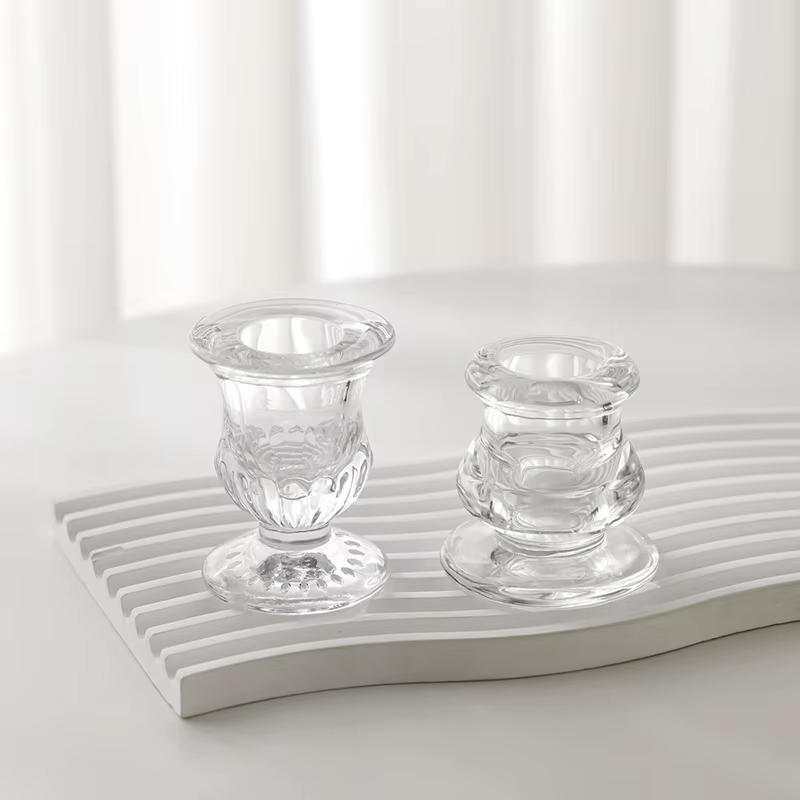 Bougeoir en verre décoratif nordique