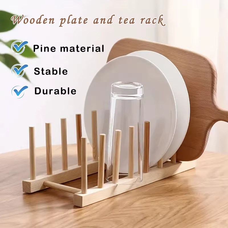 Égouttoir en bois pour cuisine