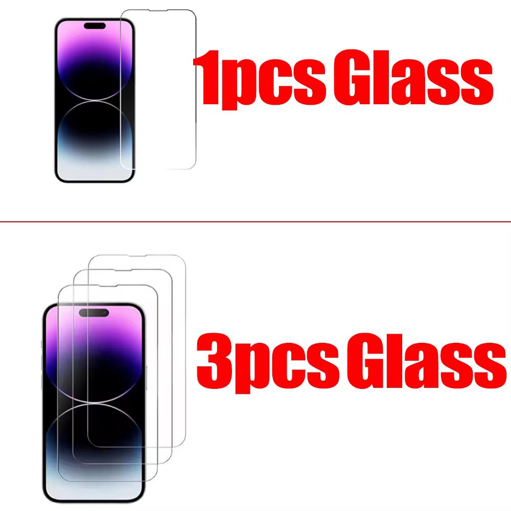 1~5PCs Verre trempé pour iPhone 18 16 17 Pro Max 17e 16e 15 14 13 12 protection d'écran pour iPhone 11 12 13 Mini Vitre Protection iPhone 16 Pro Max Glass de Film