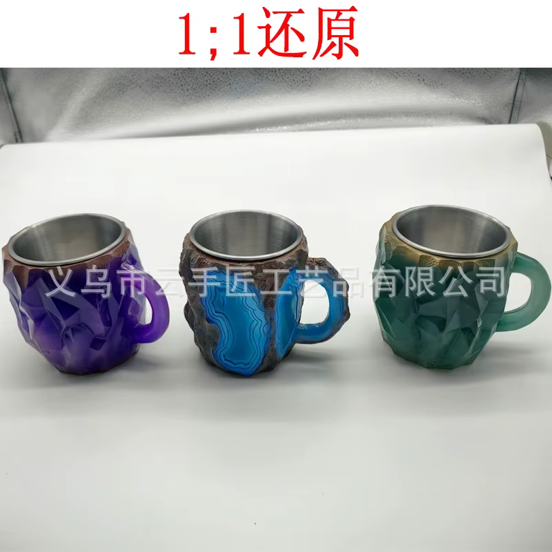 Tasses à café en cristal minéral à la mode
