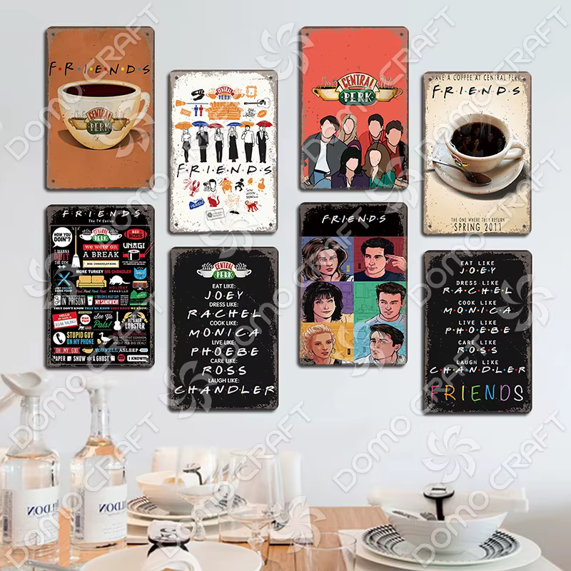 Plaque de café Vintage Friends