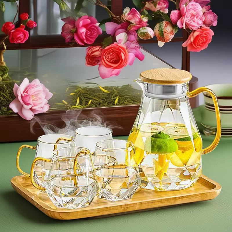 Théière en verre transparent résistant à la chaleur
