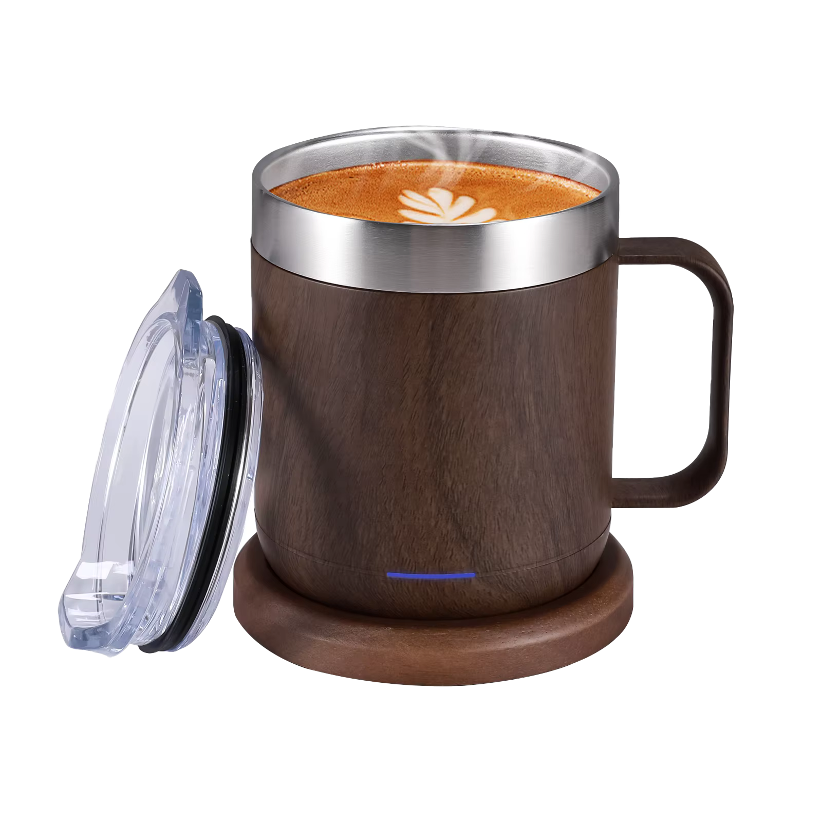 Tasse à café auto-chauffante Chauffe USB intelligent avec 55 ° C (131 ° F) Thermostat Double couche chauffe-tasse de qualité alimentaire pour bureau/maison/cadeaux