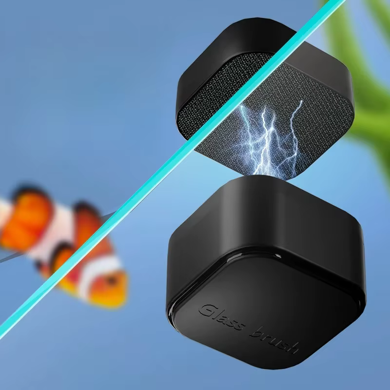Nettoyeur de verre magnétique pour Aquarium, Mini grattoir carré pour algues, outil d'entretien d'aquarium en plastique pour divers poissons, utilisation facile