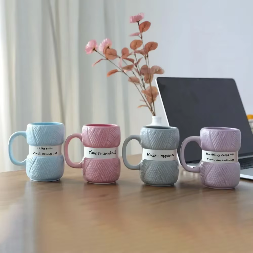Tasse à café en céramique de Style tricot chaud