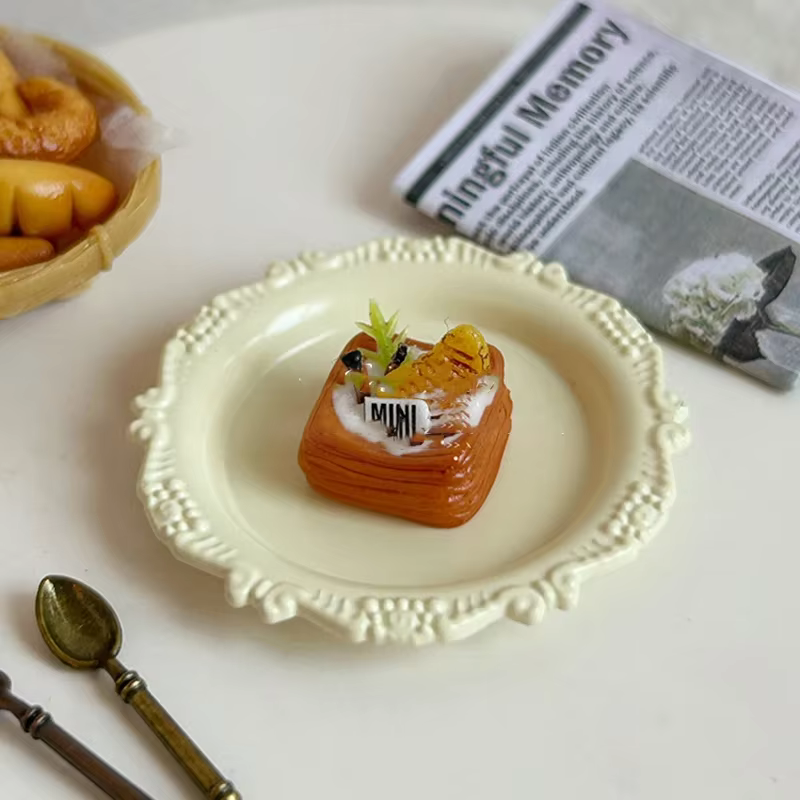 Plats français miniatures pour maison de poupée