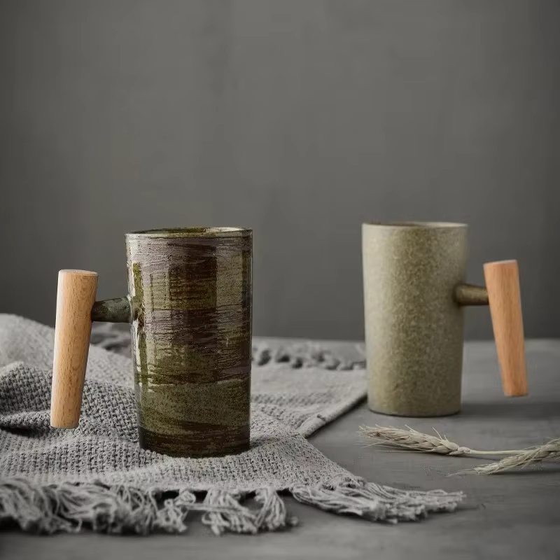 Tasse à café en grès faite à la main de Style japonais