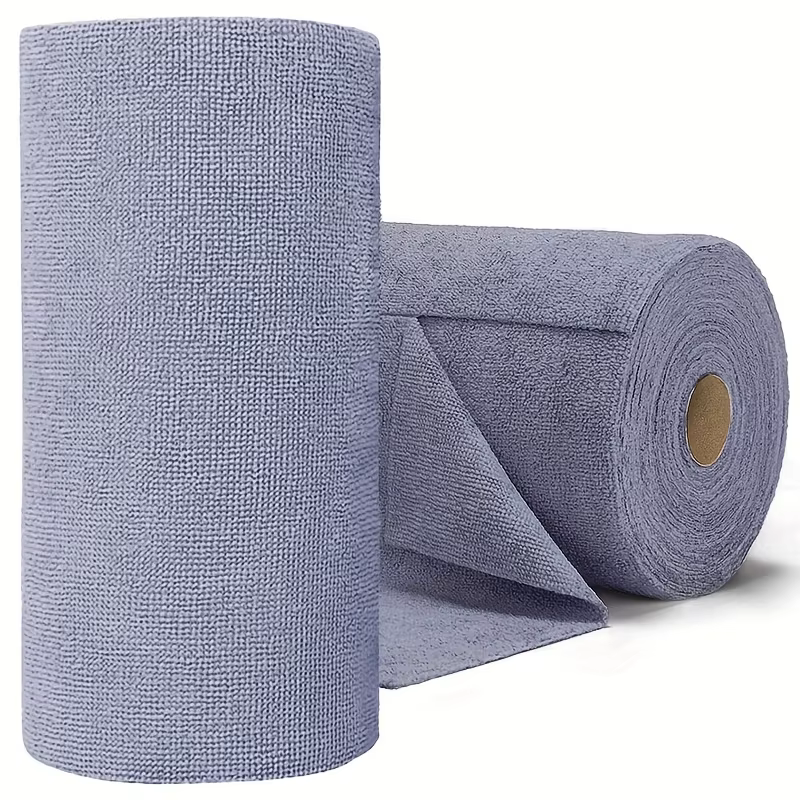 20 feuilles/rouleau de torchons en microfibre – Chiffon de cuisine multifonctionnel double face
