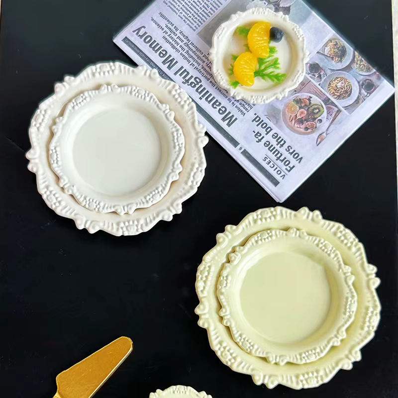 Plats français miniatures pour maison de poupée