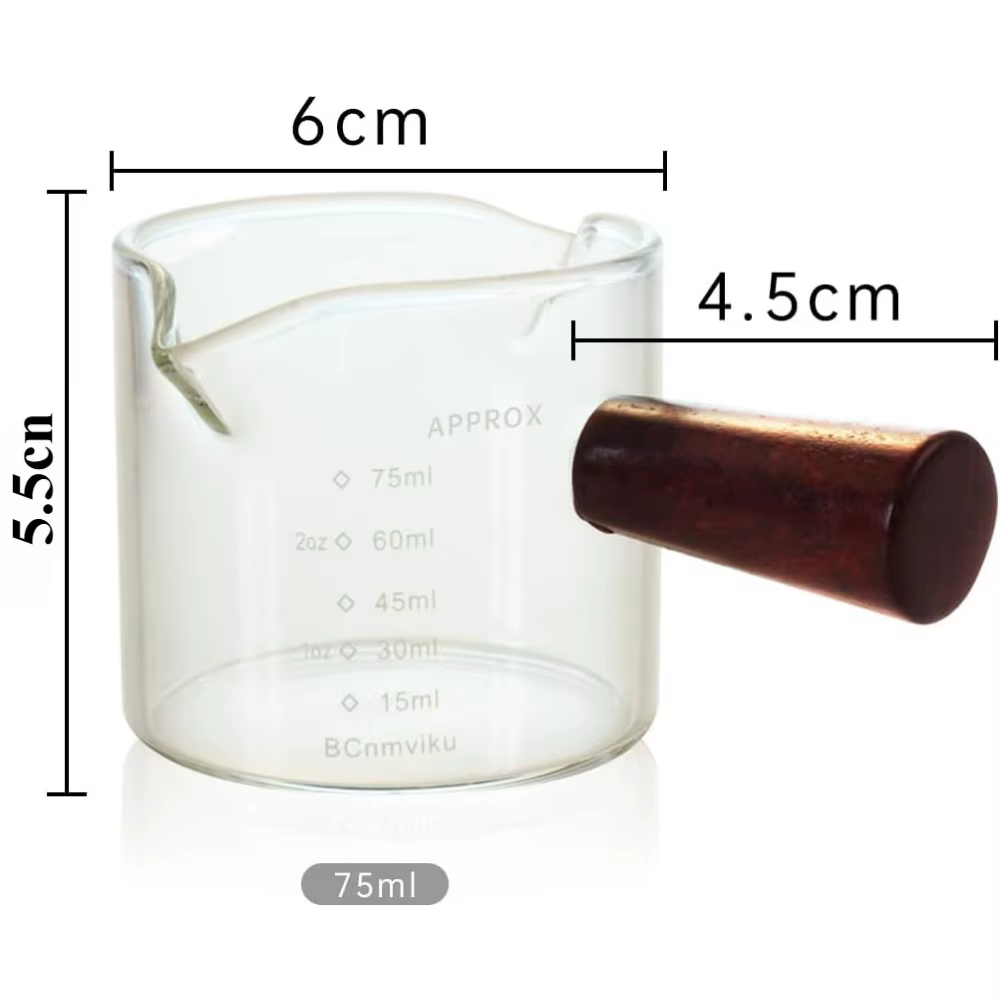 Verres à expresso en verre transparent de 75ML