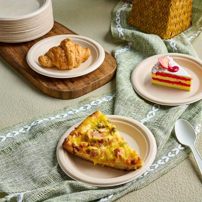 Assiettes en papier jetables épaisses de 6 pouces