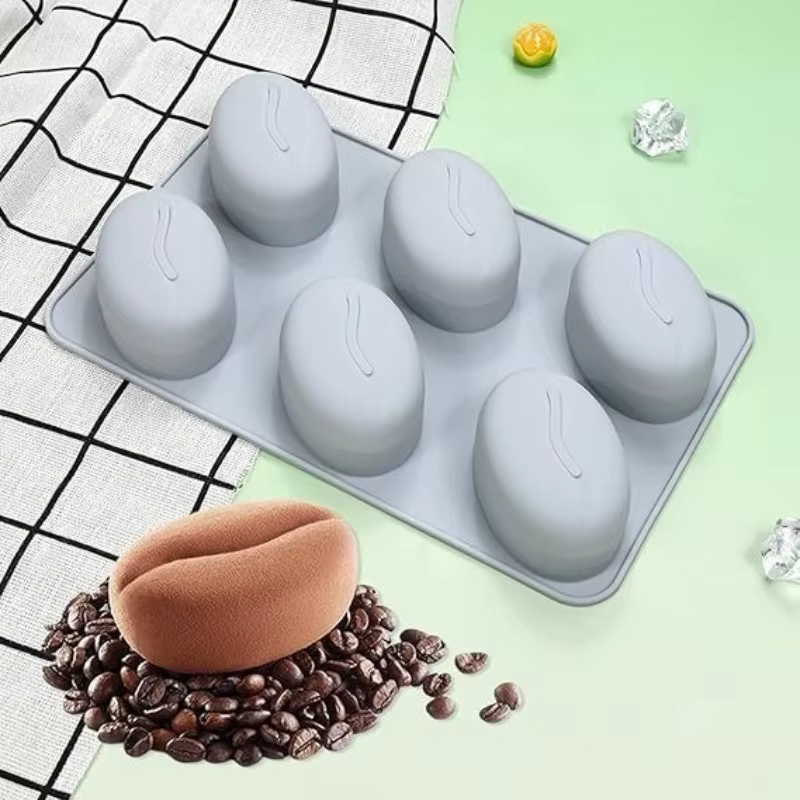Moule en silicone à 6 cavités en forme de grains de café