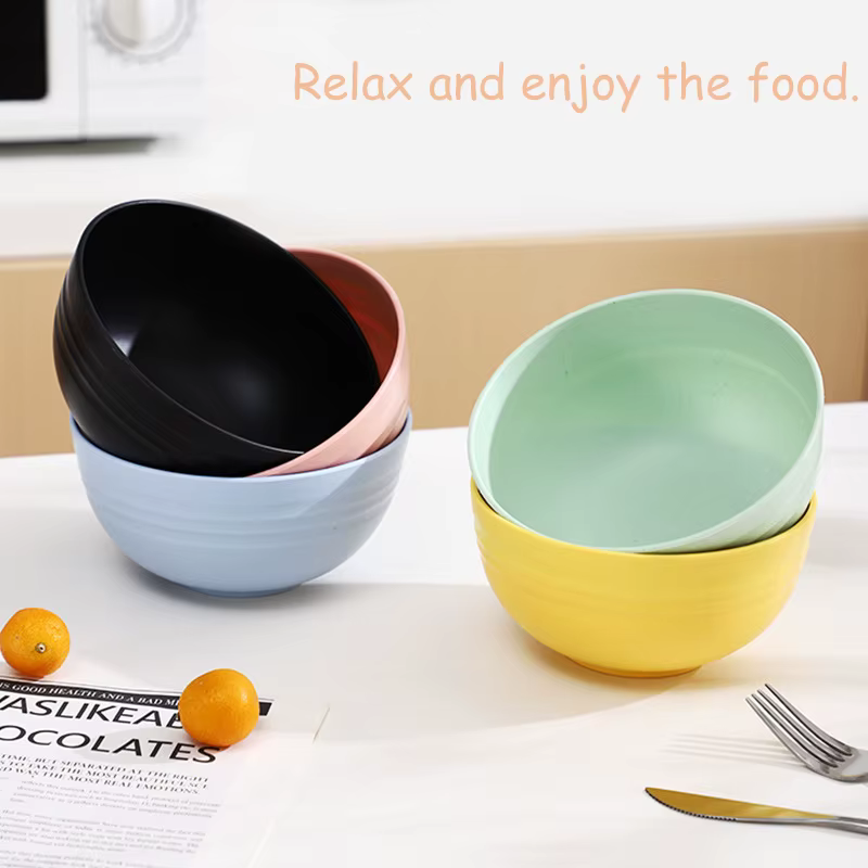 Ensemble de 4/6/8 bols en plastique noir pour fruits