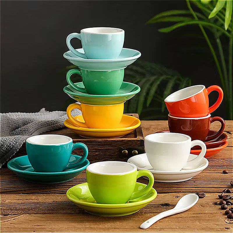 Tasse à café en céramique colorée 75ml