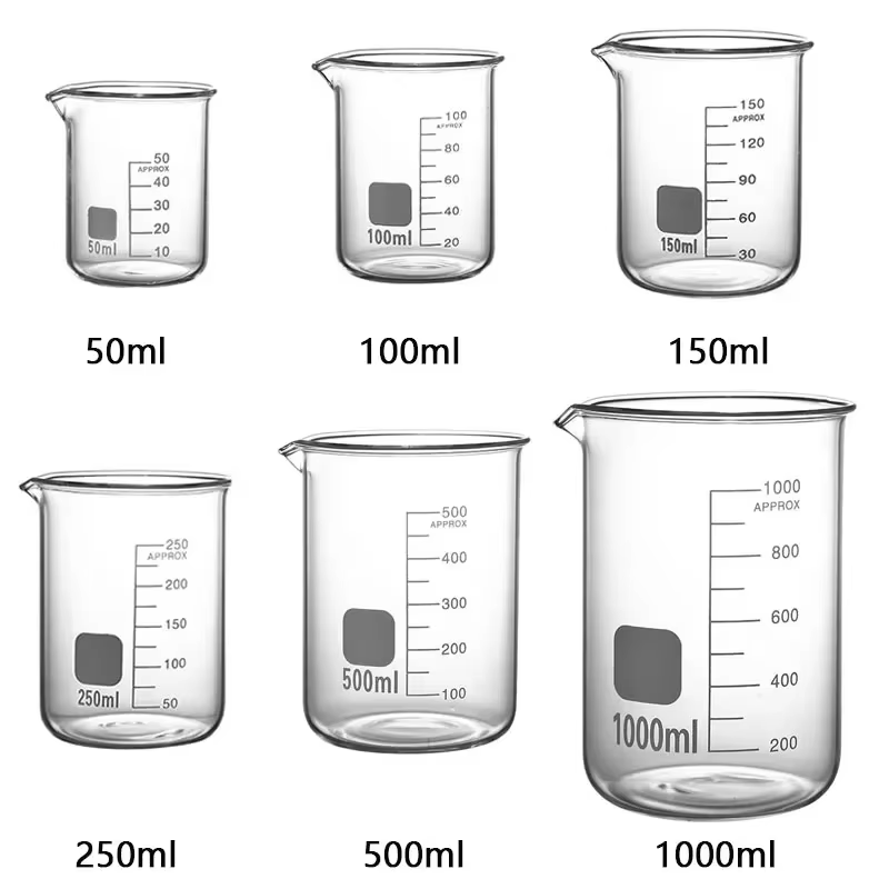 Tasse à mesurer en verre à haute teneur en Borosilicate