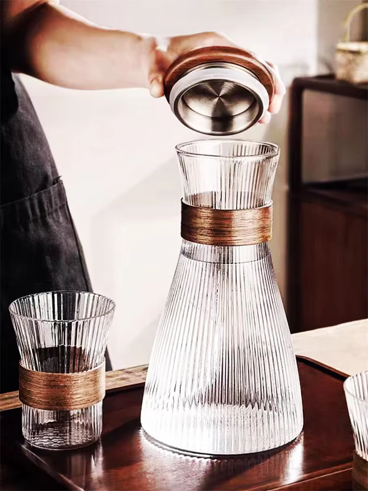 Pichet d'eau froide en verre de Style japonais