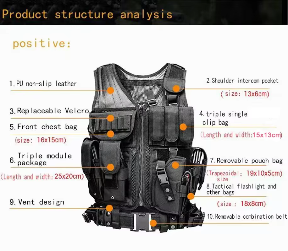 SWAT-Gilets d'armure Dulglakip, Veste d'entraînement réglable, Sécurité, html, Extérieur, CS, Cosplay, Jeu, Airsoft