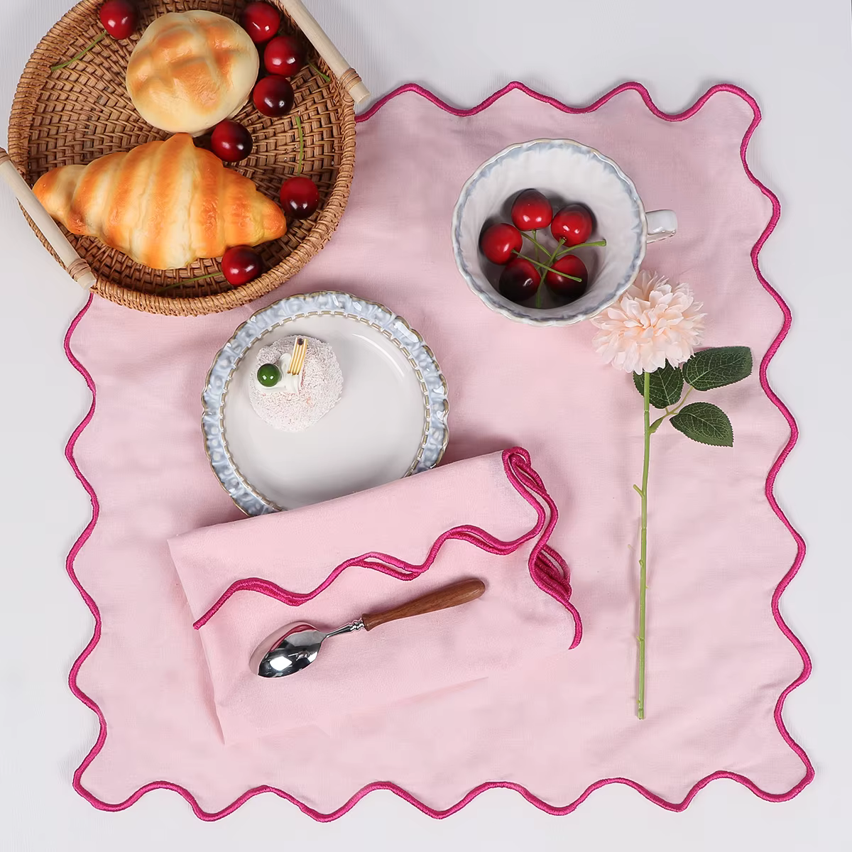 Serviettes de table, serviettes en mélange de coton et de lin