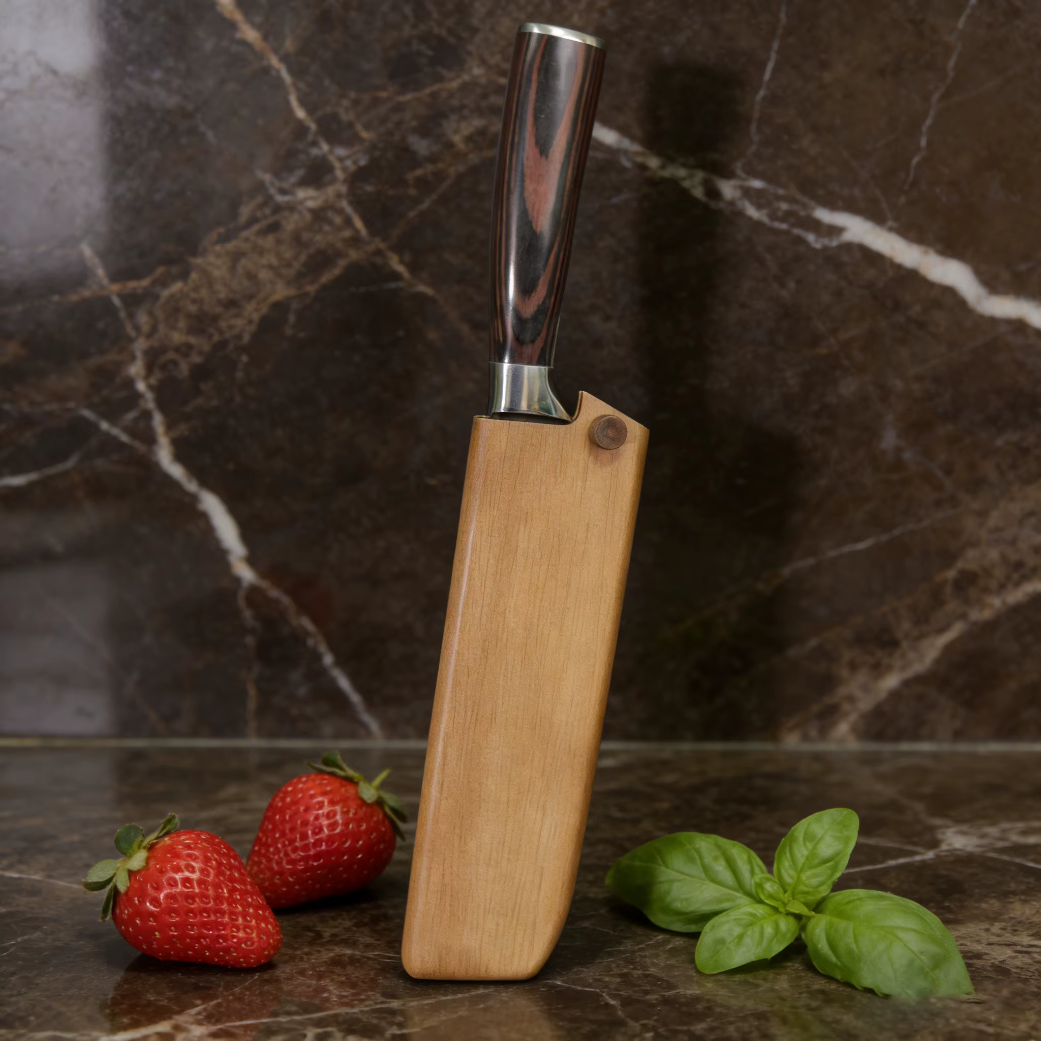 Gaine de couteau en bois de noyer de haute qualité