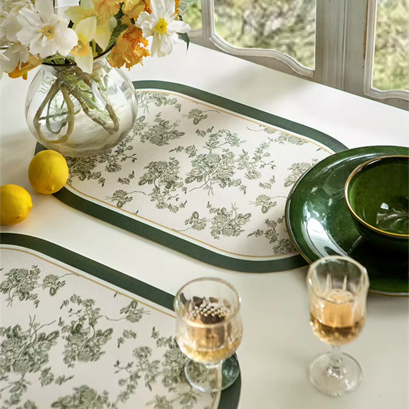 Napperons en cuir français pour Table à manger
