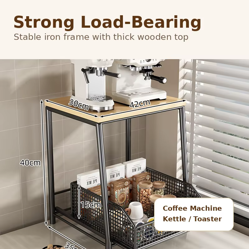 Étagère de rangement pour machine à café