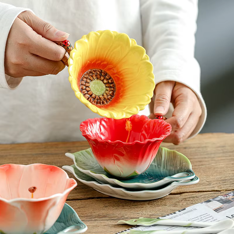 Tasse à fleur de soleil de 180ML
