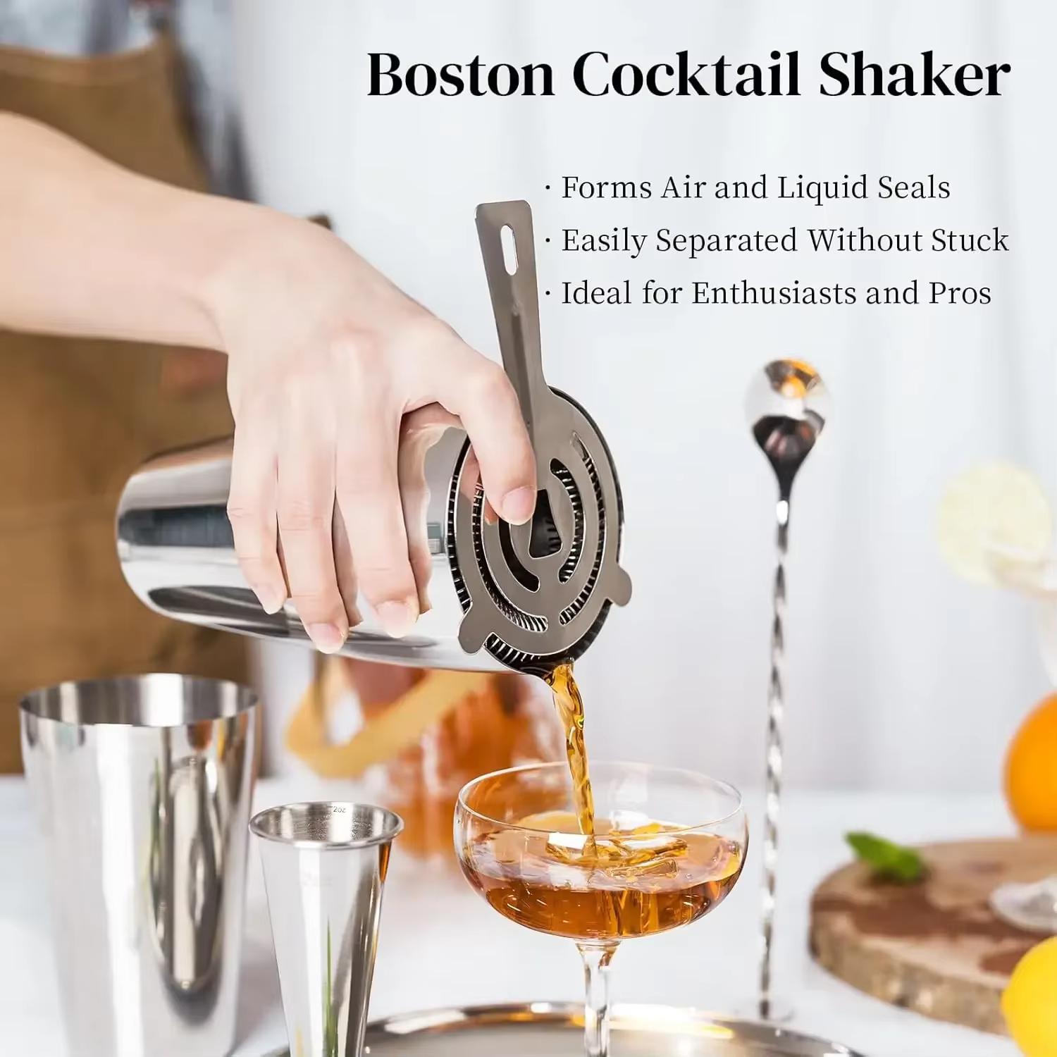 4/5 pièces professionnel Boston Cocktail Shaker ensemble mélangeur