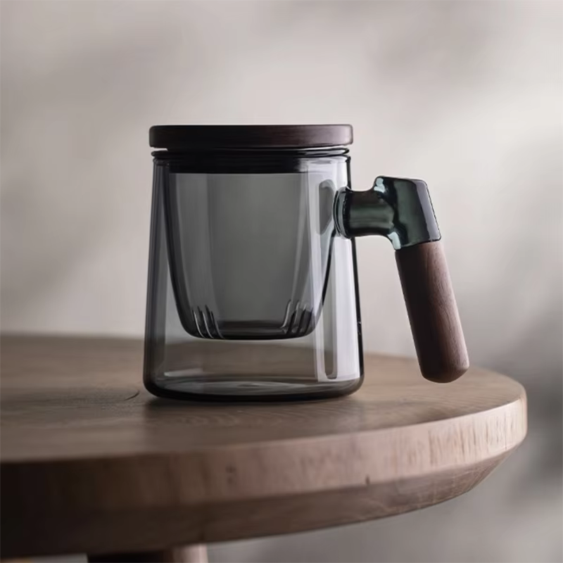 Tasse à thé en verre résistante à la chaleur de 400ml