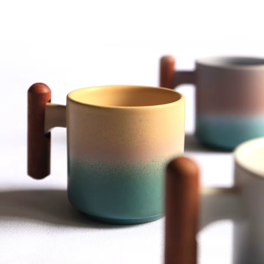 Ensemble de tasses à expresso en bois de 90/210ml
