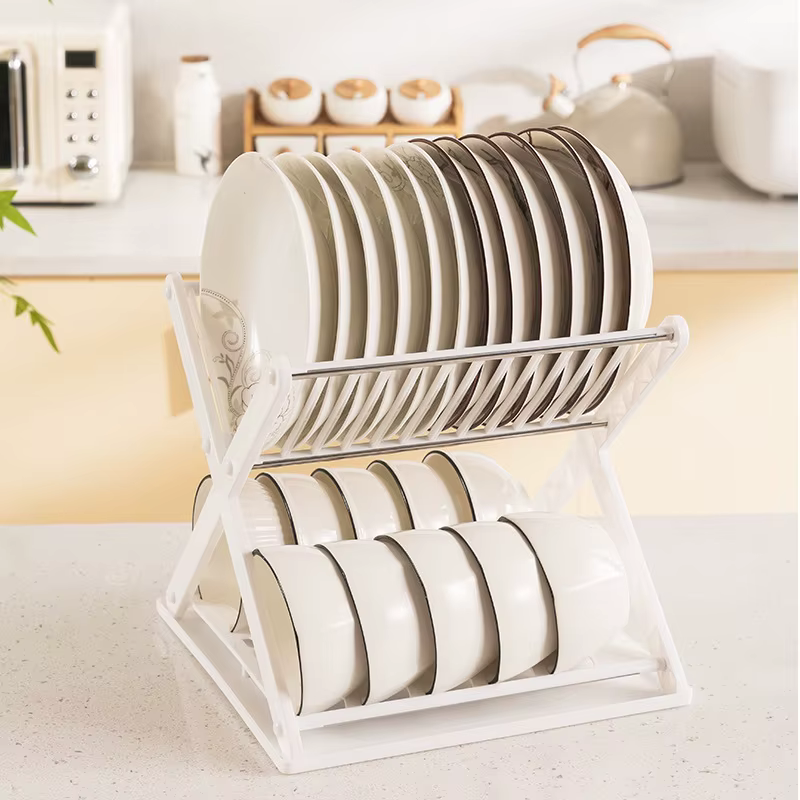 Rangement de vaisselle de cuisine en acier inoxydable