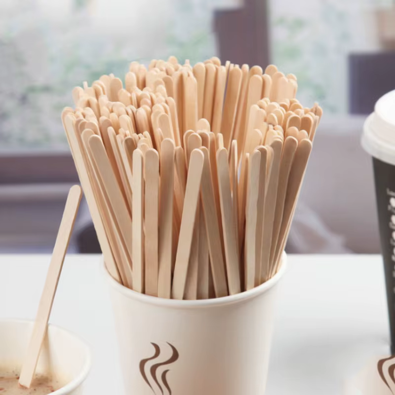 Agitateurs à café jetables en bois