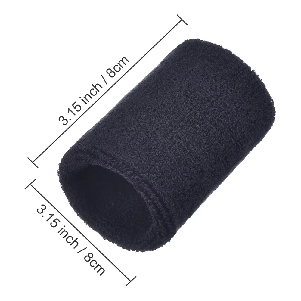 Pack de bracelets de sueur de poignet de sport multicolores uniques pour ligues de basket-ball (noir/jaune/blanc/bleu/rose/rouge/gris)