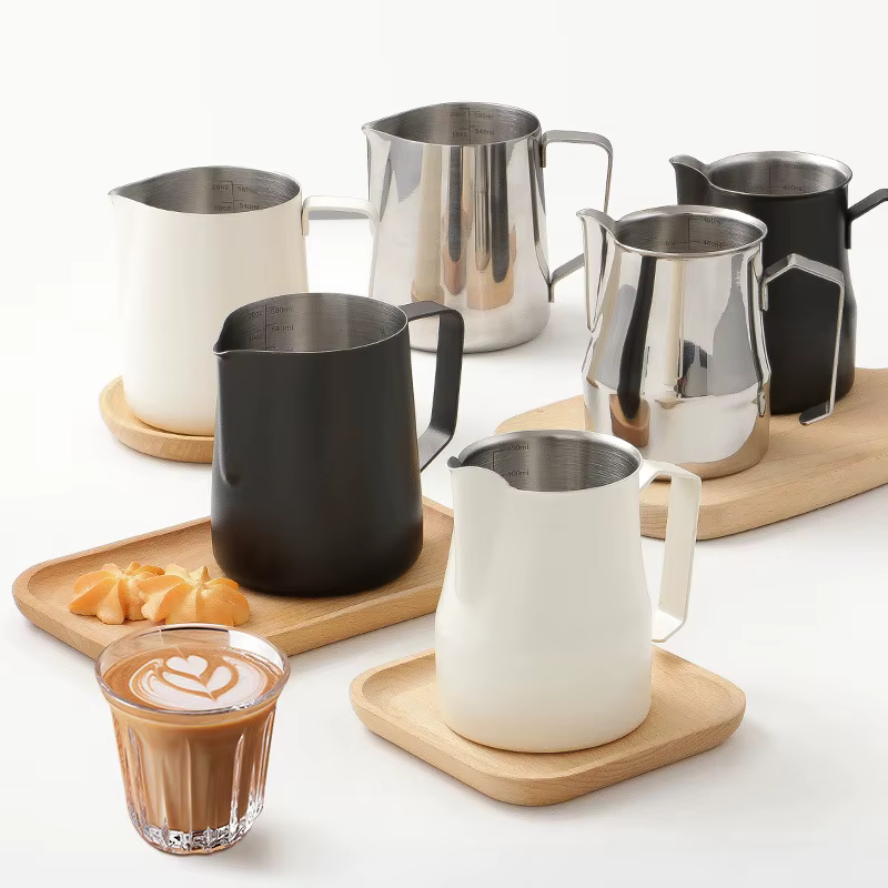 Pichet à mousse de café et de lait en acier inoxydable 304