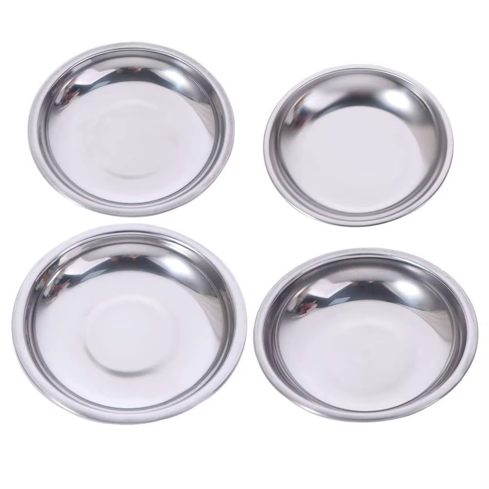 Plats d'assaisonnement de collations alimentaires durables en acier inoxydable