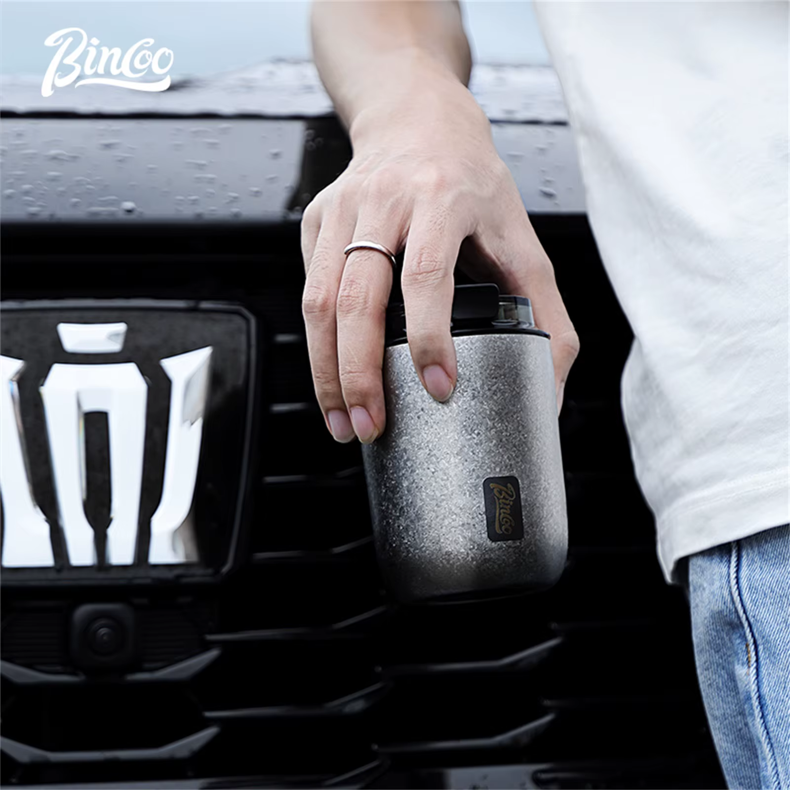 BINCOO 240ML pur titane café Thermos tasse voiture étanche voyage thermique