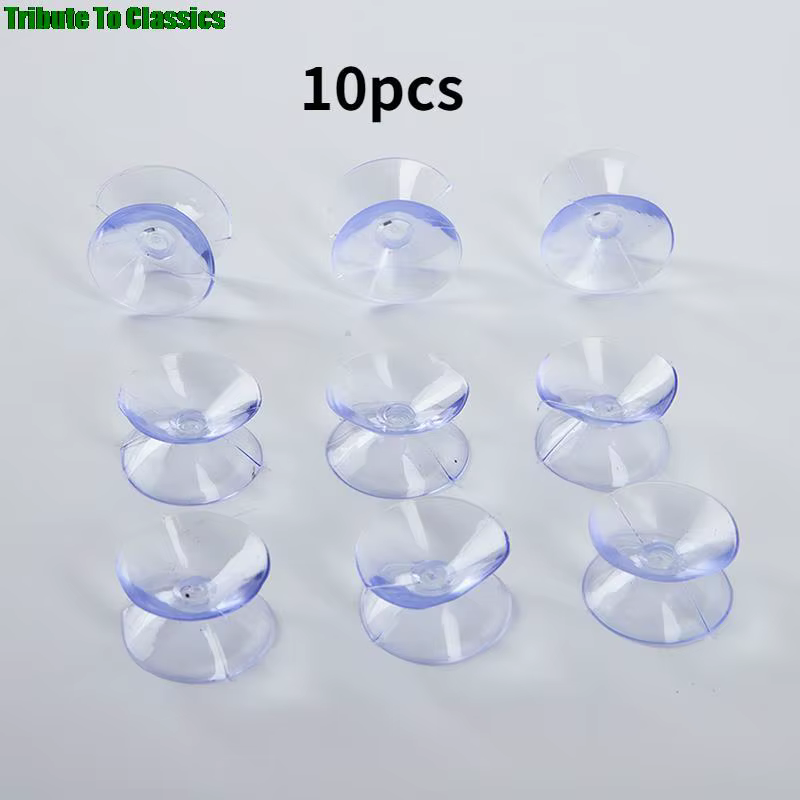 Ventouses Double face en Pvc, 10 pièces/lot, tampons à ventouse pour verre, ventouse en plastique, petite ventouse en plastique sans Trace de chaleur