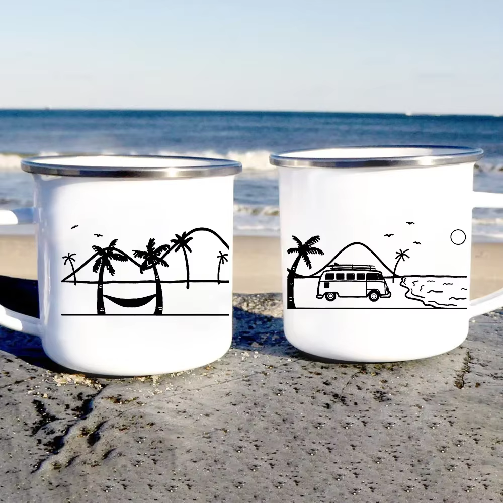 Tasse à café en émail personnalisée
