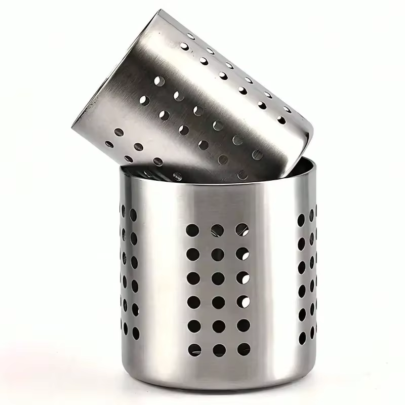 Boîte de rangement pour baguettes et couverts en acier inoxydable