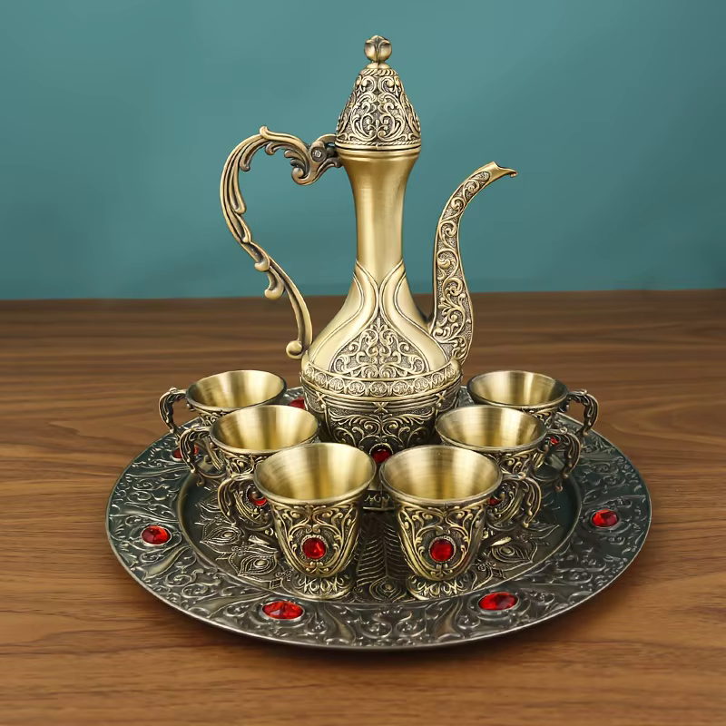 Ensemble de café turc de luxe 6 pièces