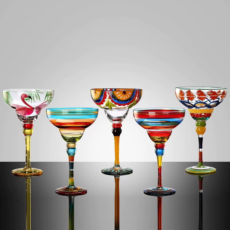 Verre à Cocktail peint à la main