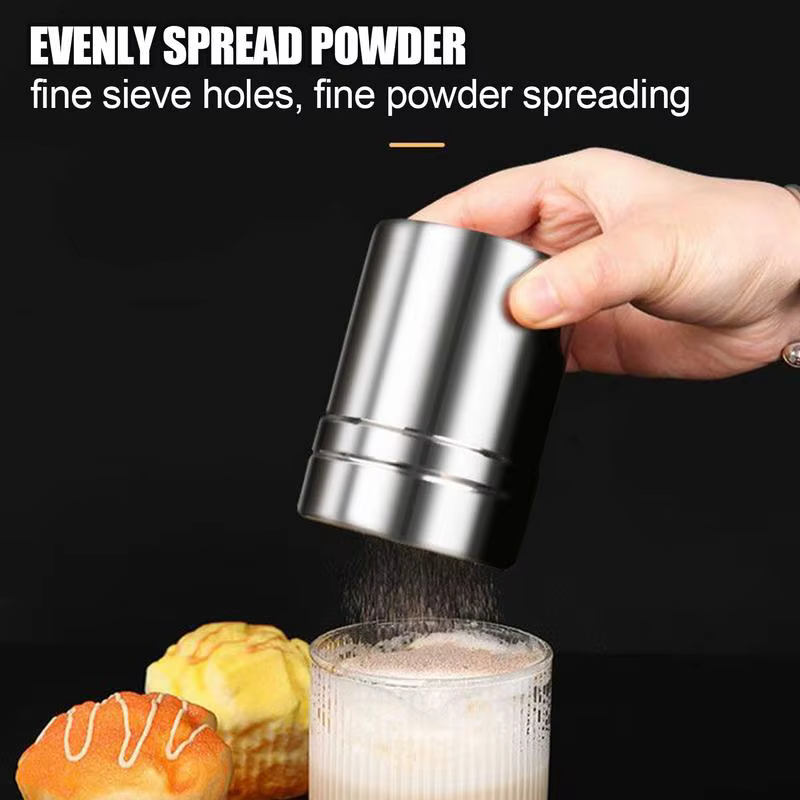 Shaker à chocolat en acier inoxydable