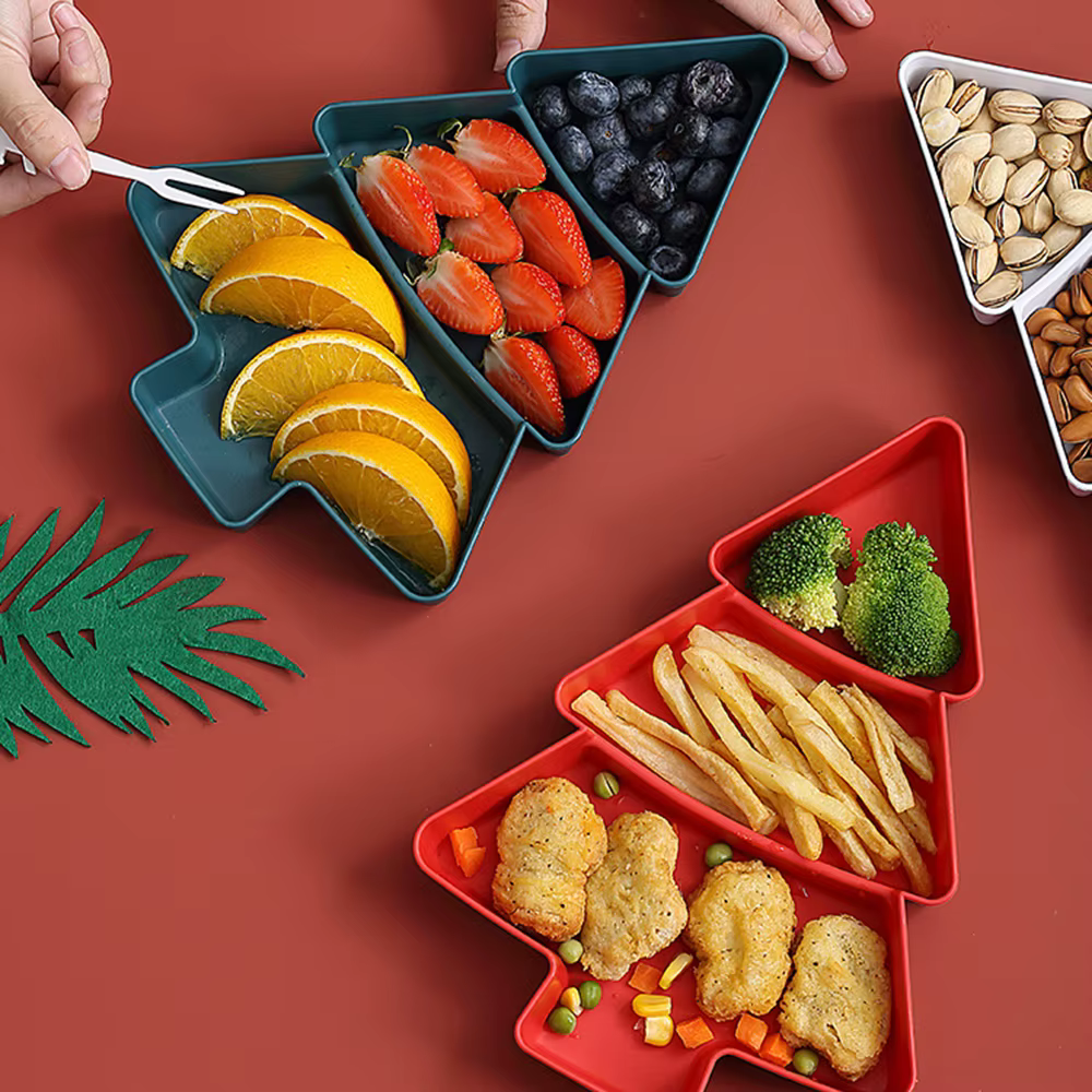 Assiette en forme d'arbre de Noël