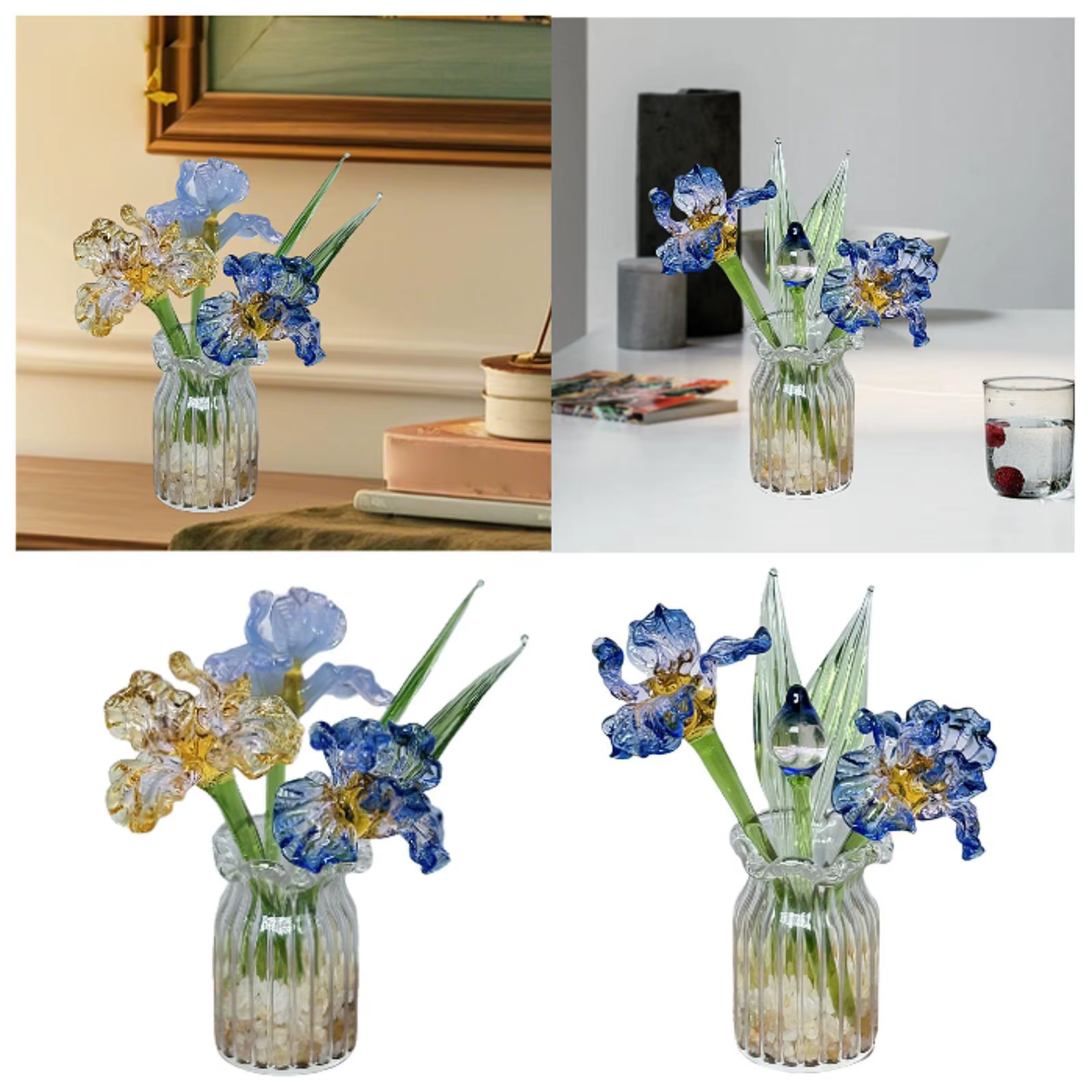 Vase en verre, décoration élégante